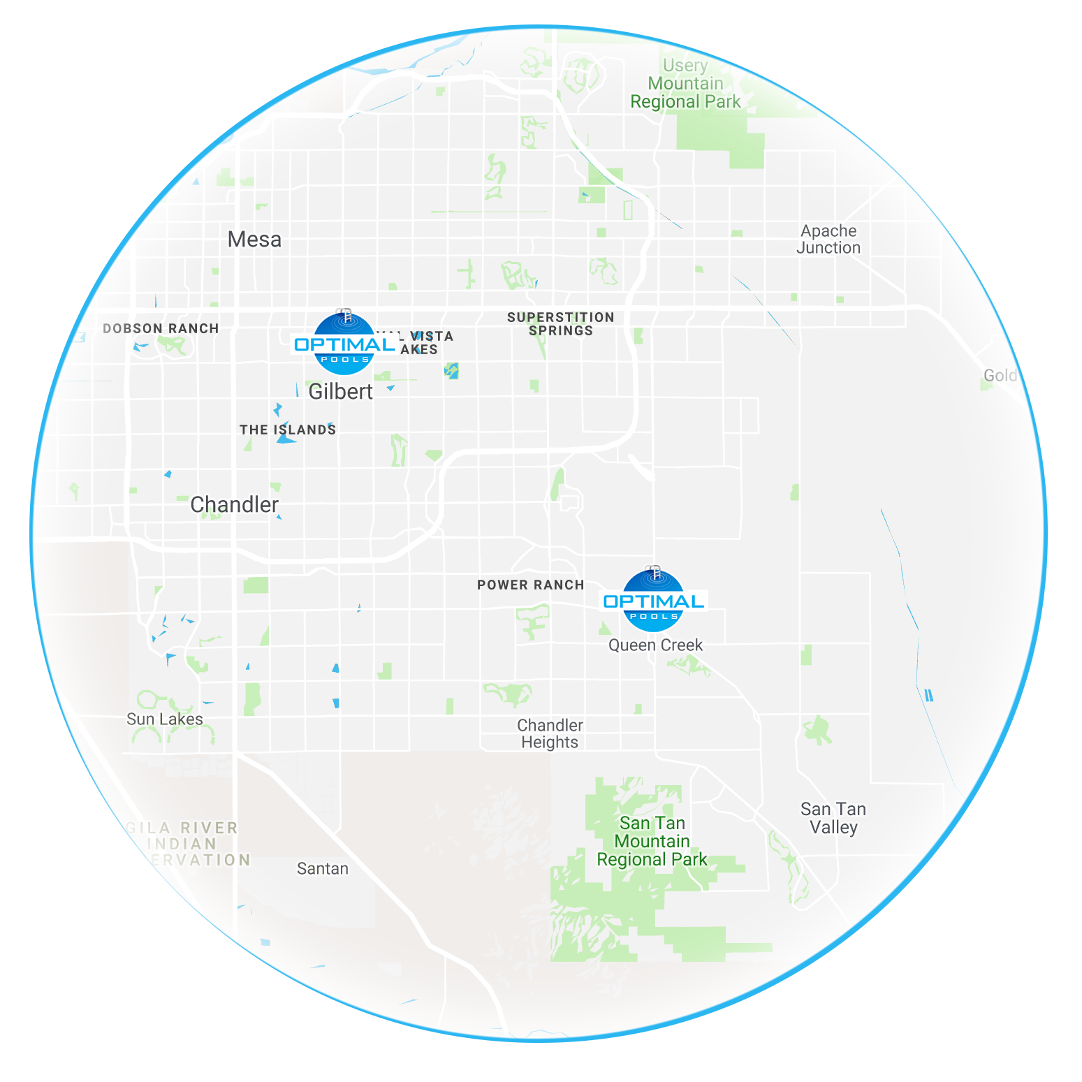 Optimal Pools East Valley Service Area Gilbert Queen Creek